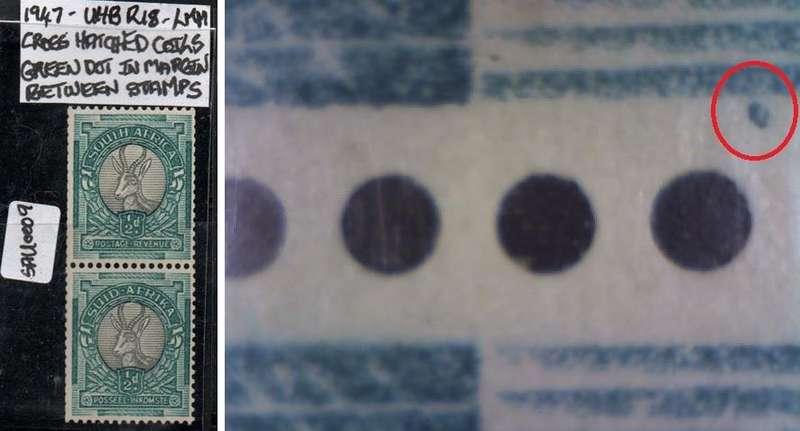1947 Union Hyphenated & Screened Definitive Coil 1/2d-pair with variety in LMM-condition