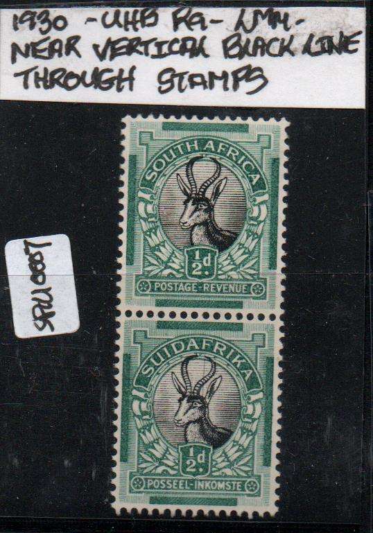 1930 Union Roto Definitive Coil 1/2d-pair with variety in LMM-condition