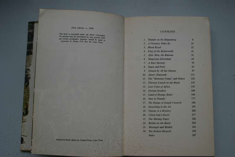 Thunder on the Blaauwberg - Lawrence G Green - First Edition 1966