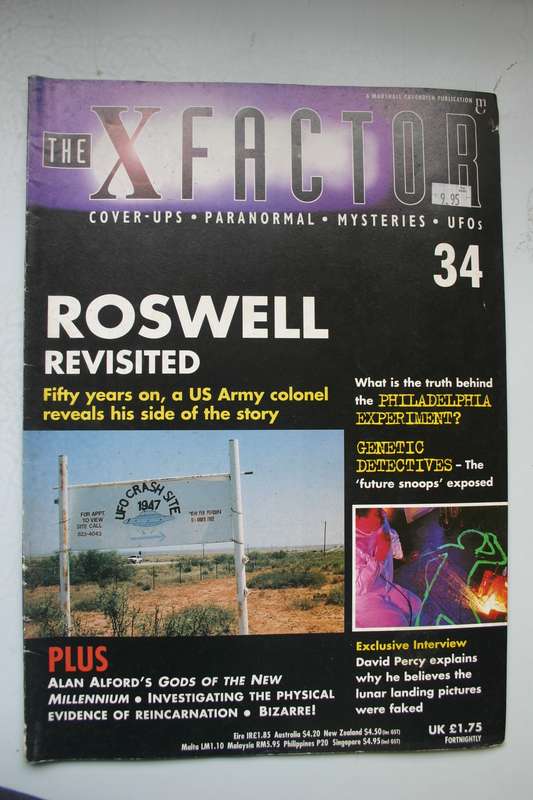 The X-Factor Magazine - Issue 31, 34, 35, 36, 74 and the Roswell 50 th anniversary.