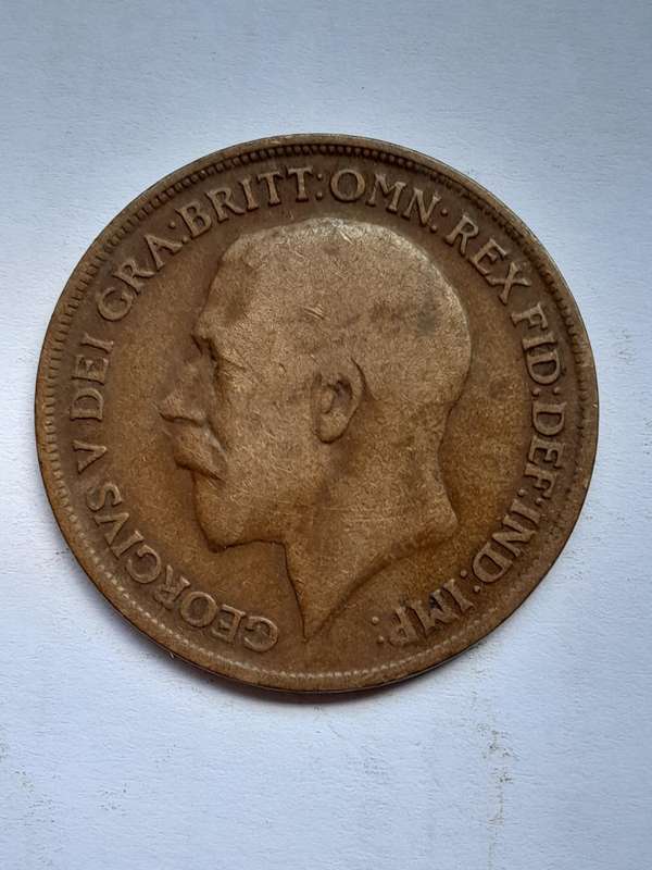 UK One Penny  - Ten Coins - 1907, 1910, 1913, 1913, 1916, 1919, 1920, 1929, 1936 and 1944.