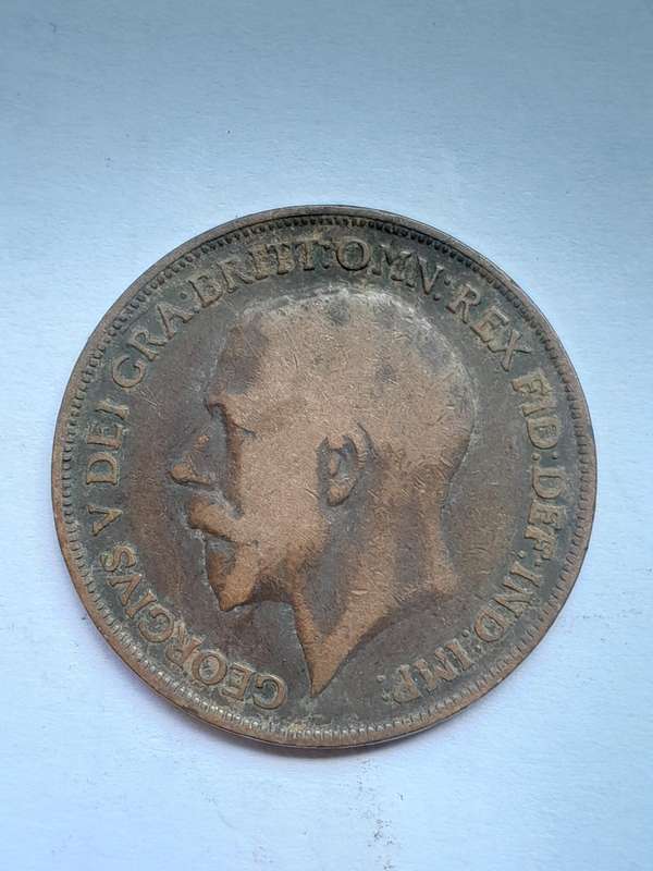 UK One Penny  - Ten Coins - 1907, 1910, 1913, 1913, 1916, 1919, 1920, 1929, 1936 and 1944.