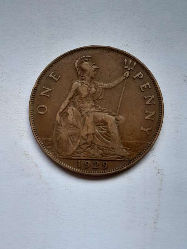 UK One Penny  - Ten Coins - 1907, 1910, 1913, 1913, 1916, 1919, 1920, 1929, 1936 and 1944.
