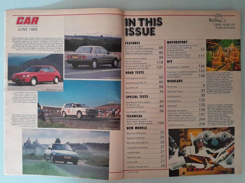 CAR Magazine - June 1989 and December 1989.