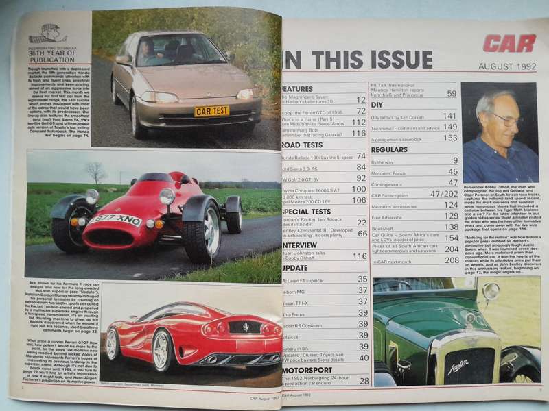 CAR Magazine - August 1992 and December 1992.