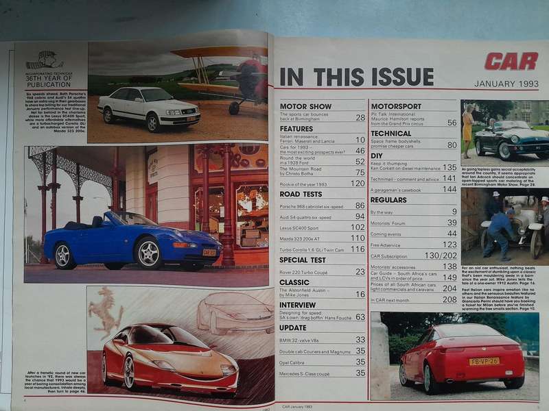 CAR Magazine - January 1993 and March 1993.
