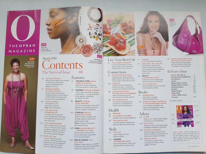 O THE OPRAH MAGAZINE SOUTH AFRICA - MARCH 2010.