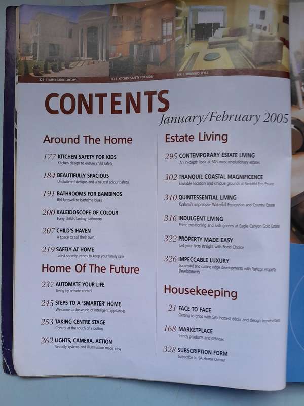 South African Home Owner - JAN/FEB 2005 and March 2005