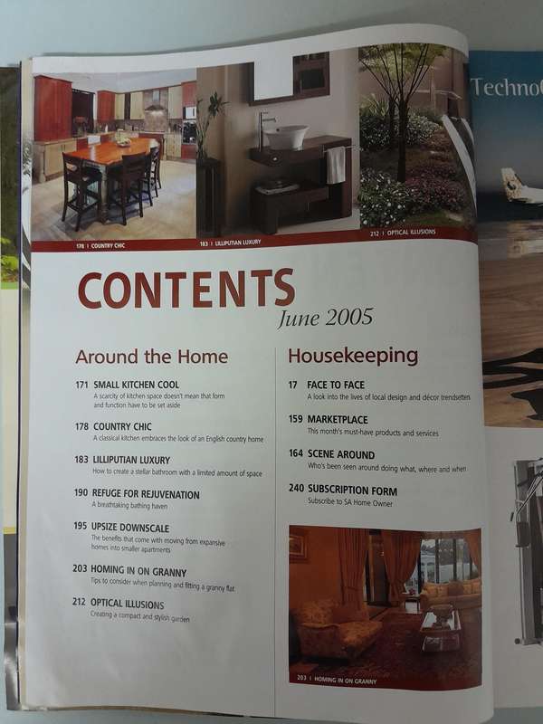 SOUTH AFRICAN HOME OWNER - JUNE 2005 and JULY 2005.