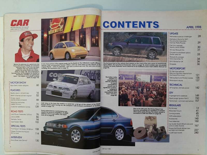 CAR MAGAZINE - April 1998 and May 1999.
