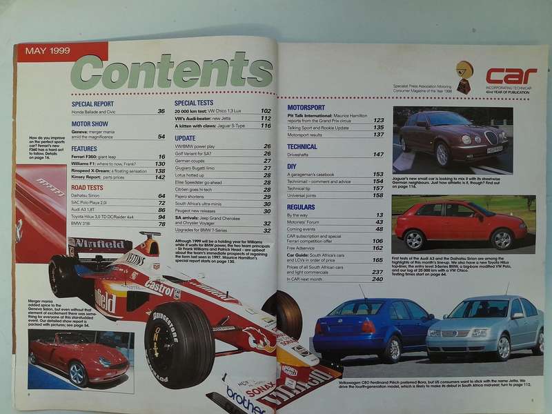 CAR MAGAZINE - April 1998 and May 1999.