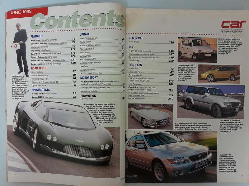 CAR MAGAZINE - March 1999 and June 1999.