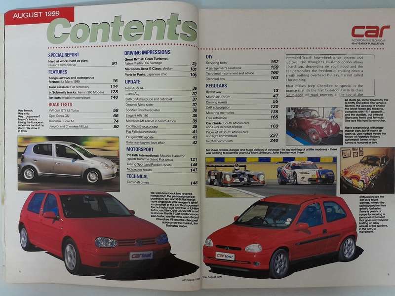 CAR Magazine - July 1999 and August 1999.