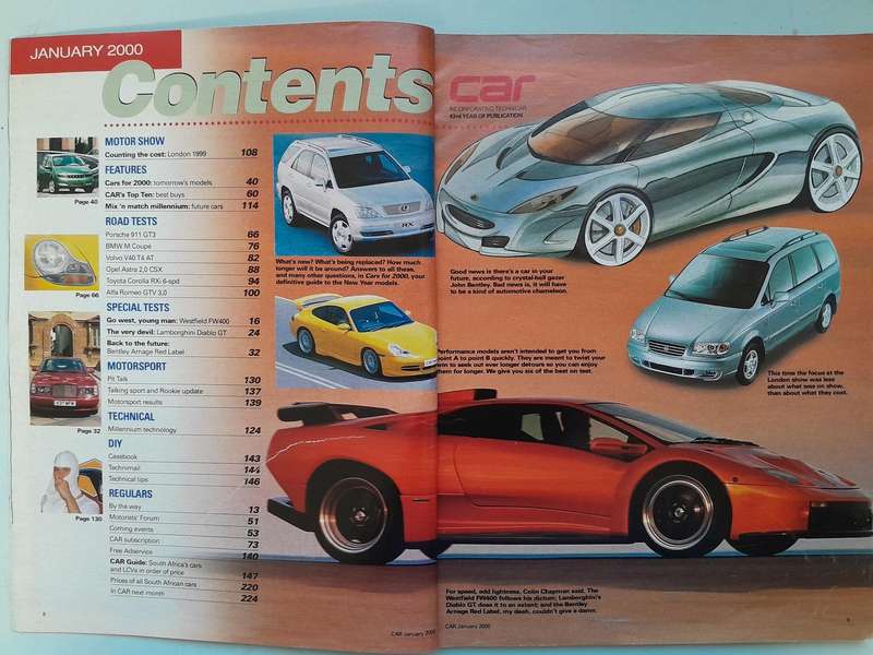 CAR MAGAZINE - Jan 2000 and July 2002.