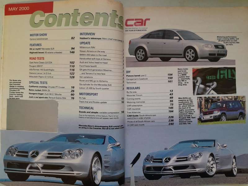 CAR MAGAZINE - April 2000 and May 2000.