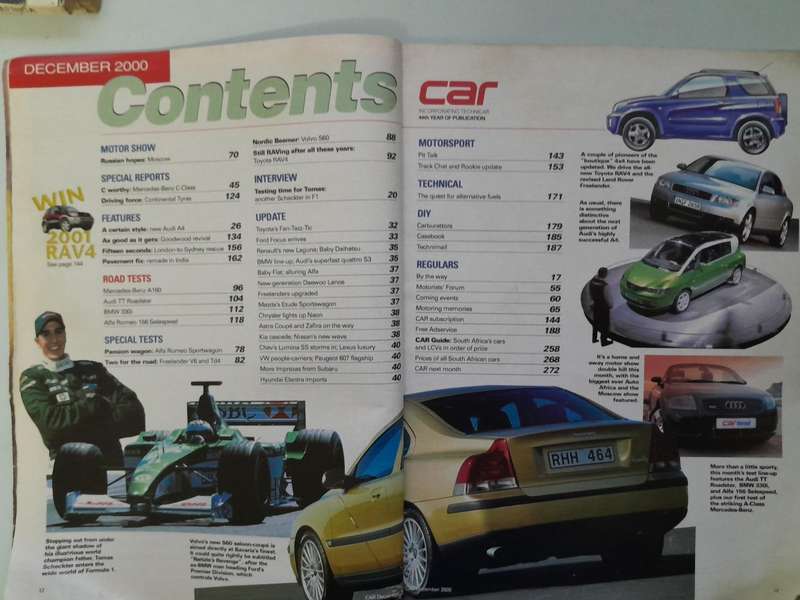CAR MAGAZINE - November 2000 and December 2000.