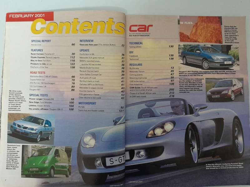 CAR MAGAZINE - January 2001 and February 2001.