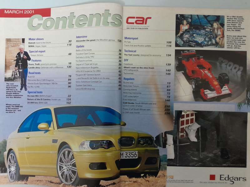 CAR MAGAZINE - March 2001 and April 2001.