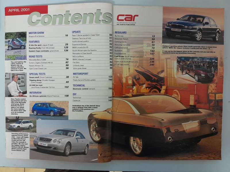 CAR MAGAZINE - March 2001 and April 2001.