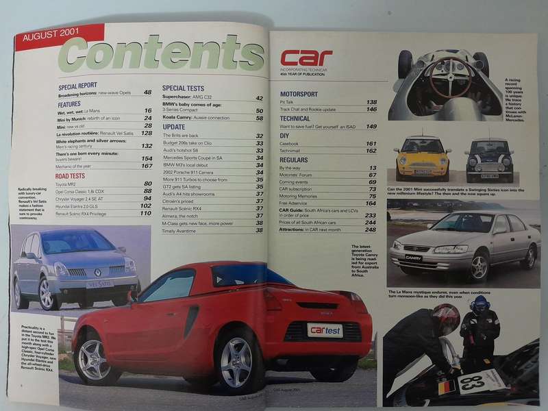 CAR MAGAZINE - July 2001 and August 2001.