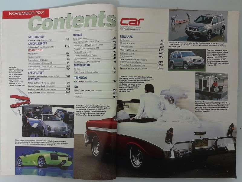 CAR MAGAZINE - November 2001 and December 2001.