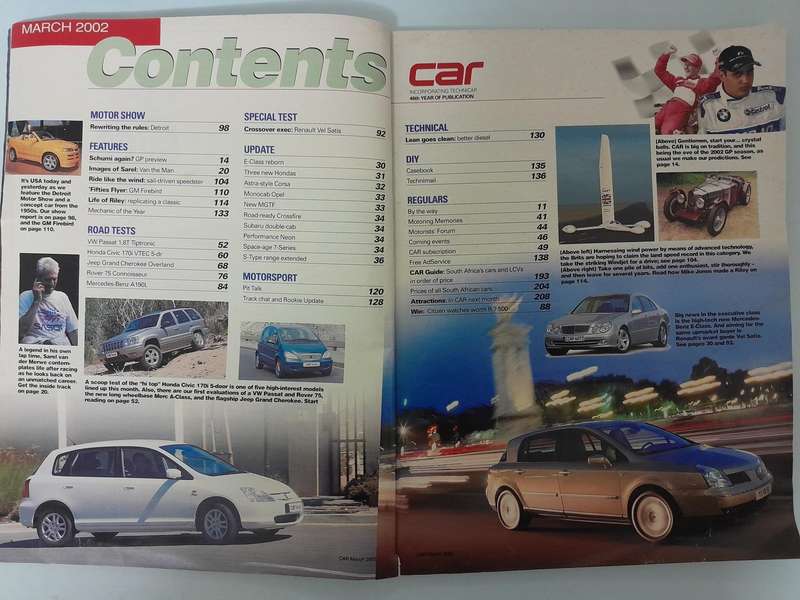 CAR MAGAZINE - March 2002 and April 2002.
