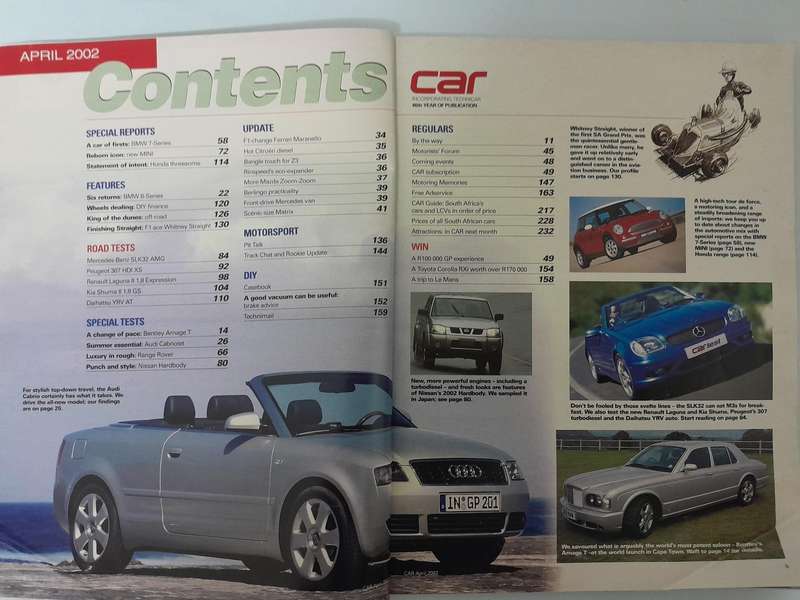 CAR MAGAZINE - March 2002 and April 2002.