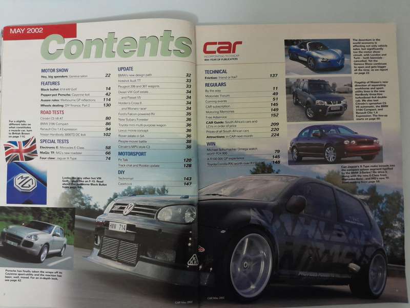 CAR MAGAZINE - May 2002 and June 2002.