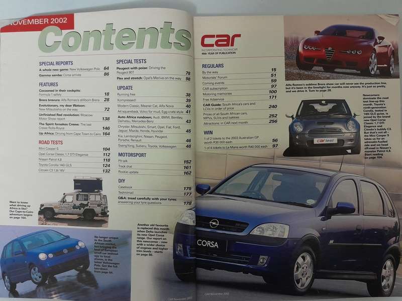 CAR MAGAZINE - November 2002 and December 2002.