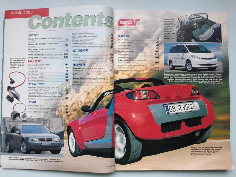 CAR MAGAZINE - April 2003 and May 2003
