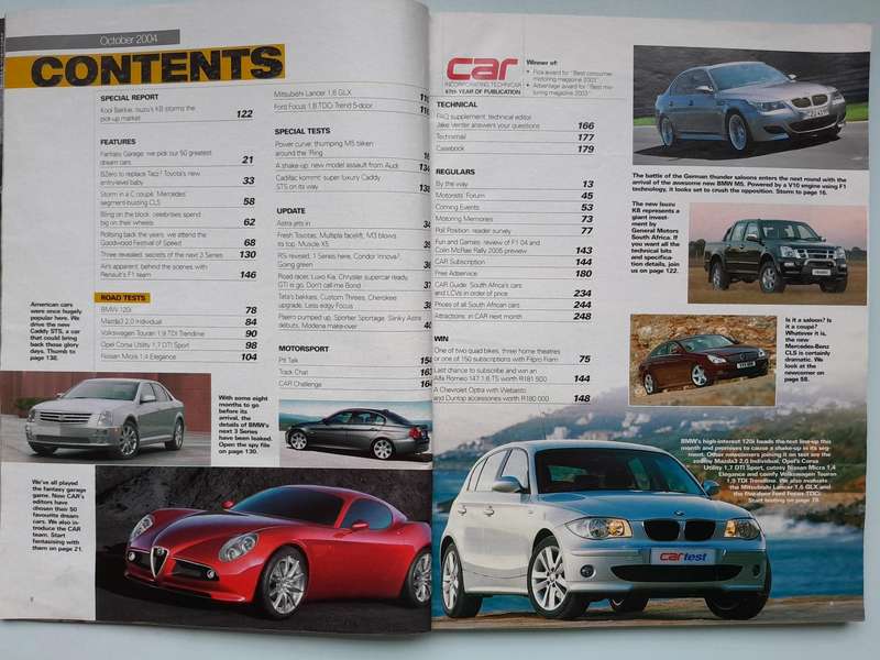 CAR MAGAZINE - October 2003 and October 2004
