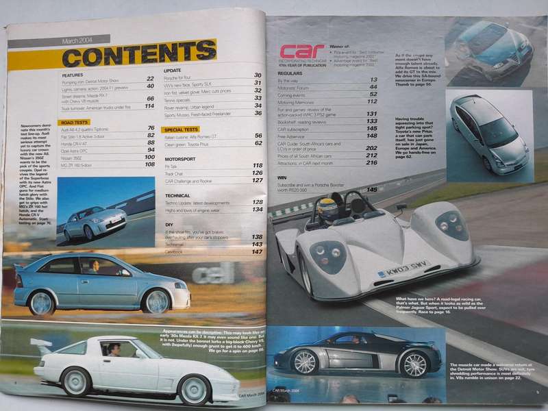 CAR MAGAZINE - March 2004 and April 2004.