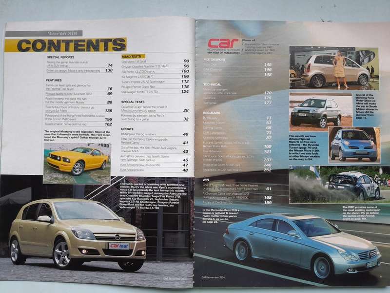 CAR MAGAZINE - September 2004 and November 2004.