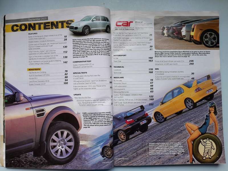 CAR MAGAZINE - September 2005 and November 2005.