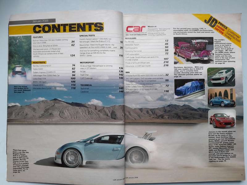 CAR MAGAZINE - December 2005 and January 2006.