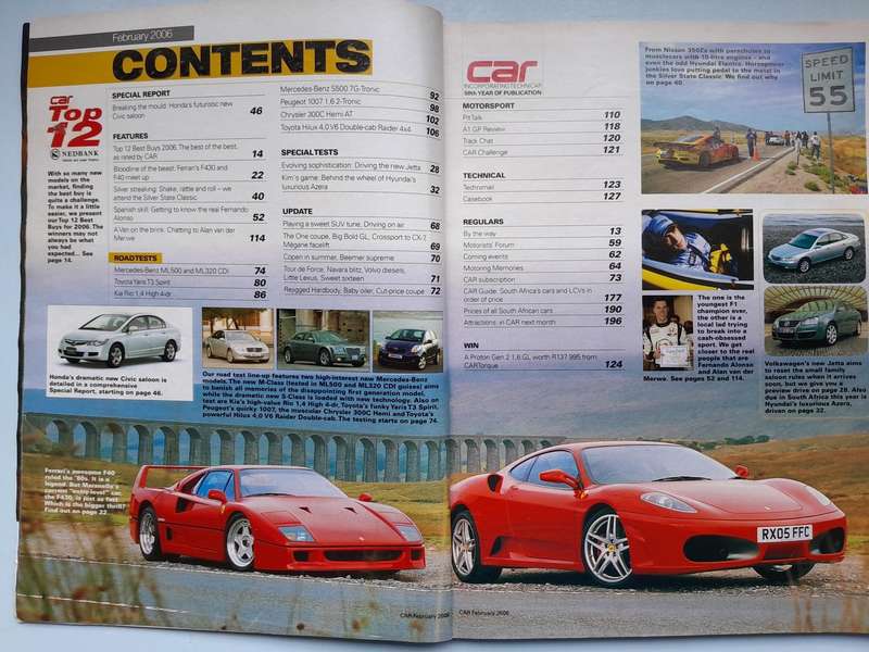 CAR MAGAZINE - February 2006 and March 2006.