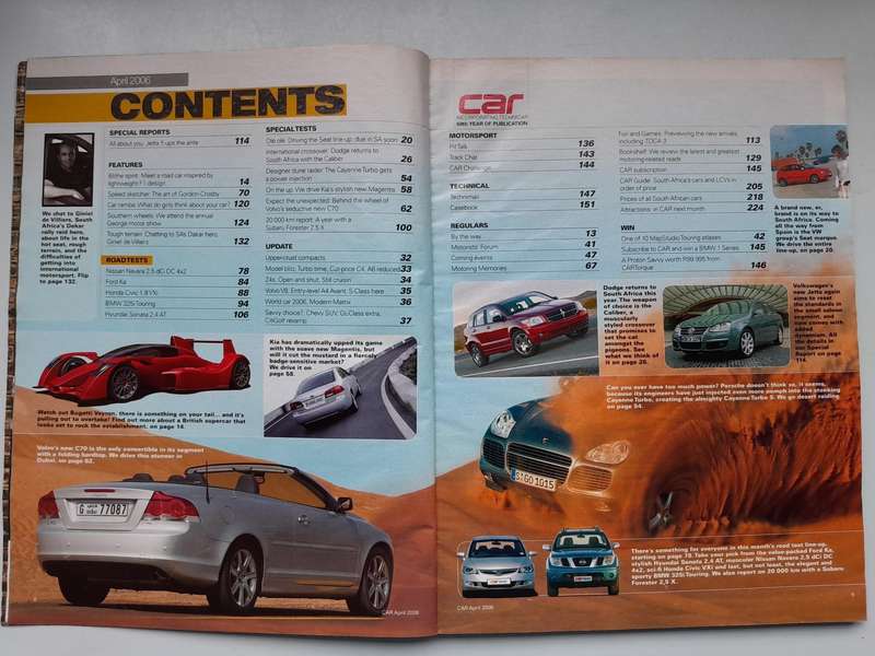 CAR MAGAZINE - April 2006 and May 2006.