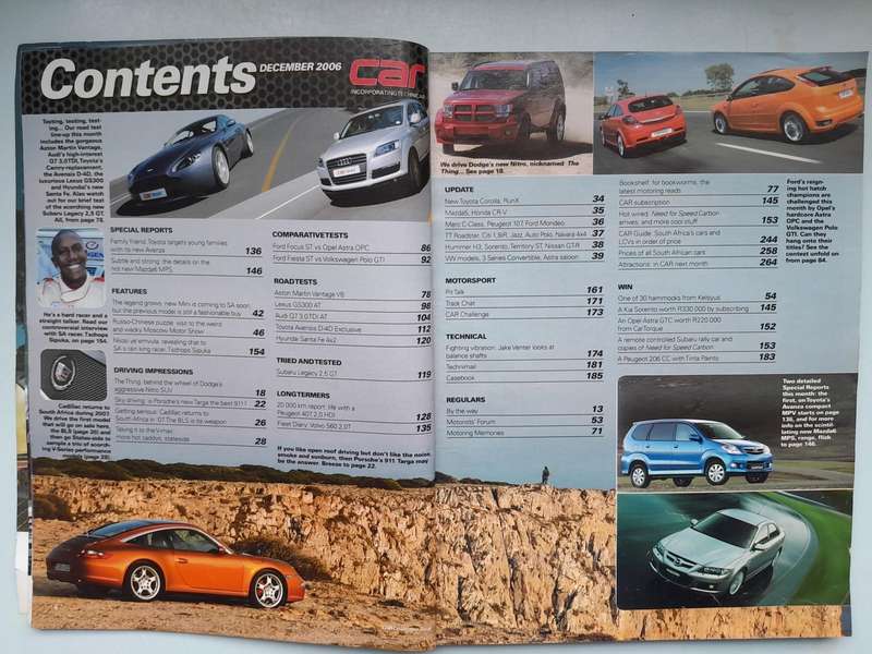 CAR MAGAZINE - October 2006 and December 2006.