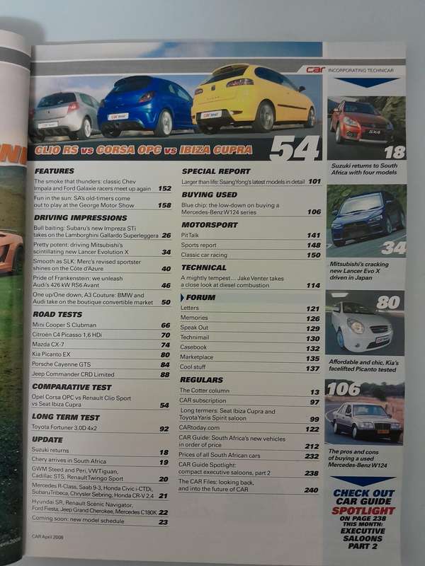 CAR MAGAZINES - March 2008 and April 2008.