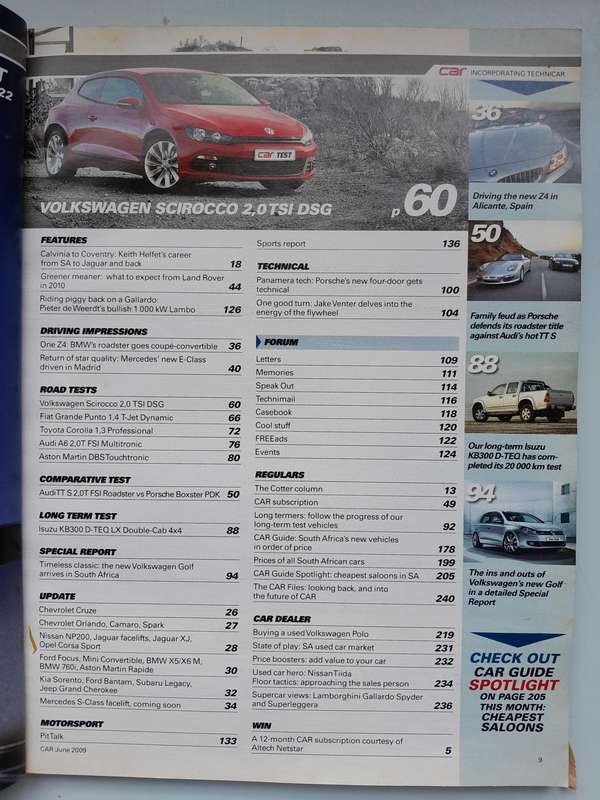 CAR MAGAZINE - April 2009 and June 2009.