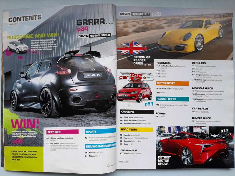 CAR MAGAZINE - March 2012.