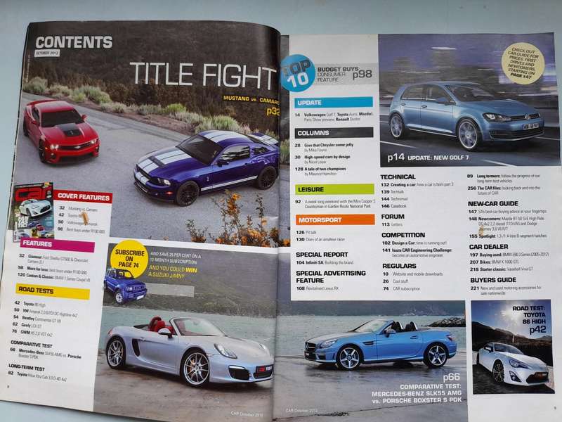CAR MAGAZINE - January 2008 and October 2012.