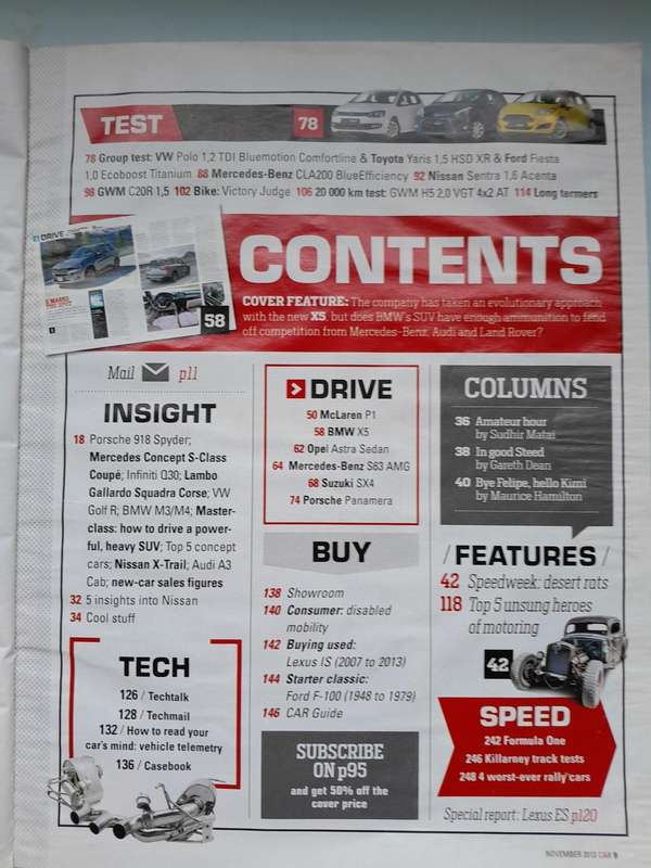 CAR MAGAZINE - November 2013.