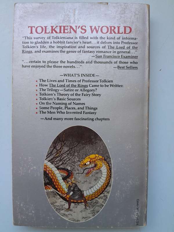 TOLKIEN : A look behind The Lord of the Rings - Lin Carter - First Edition March 1969.