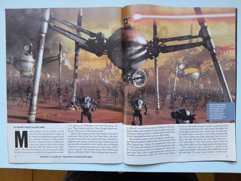 Time Magazine - Star Wars  - Yoda strikes Back - Episode 2: Attack of the Clones - April 29 2002.