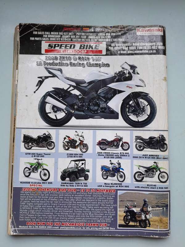 BIKE SA MAGAZINE - December 2008 and December 2009.