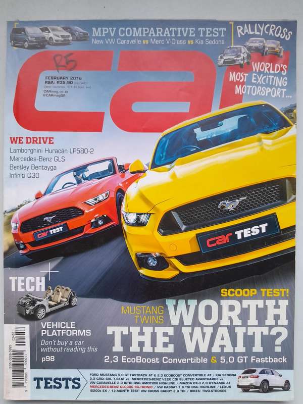 CAR MAGAZINE - FEB 2016, APR 2013, APR 2016, JUN 2016 AND JULY 2016.