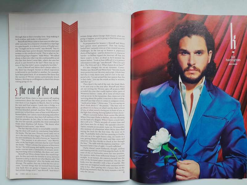 GAME OF THRONES - Time Magazine July 10/17 2017 - Collectors Item.