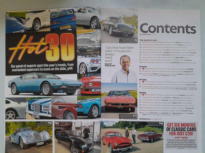 CAR MAGAZINE March 1996, CLASSIC CAR AFRICA August 2019 and CLASSIC CARS November 2024.