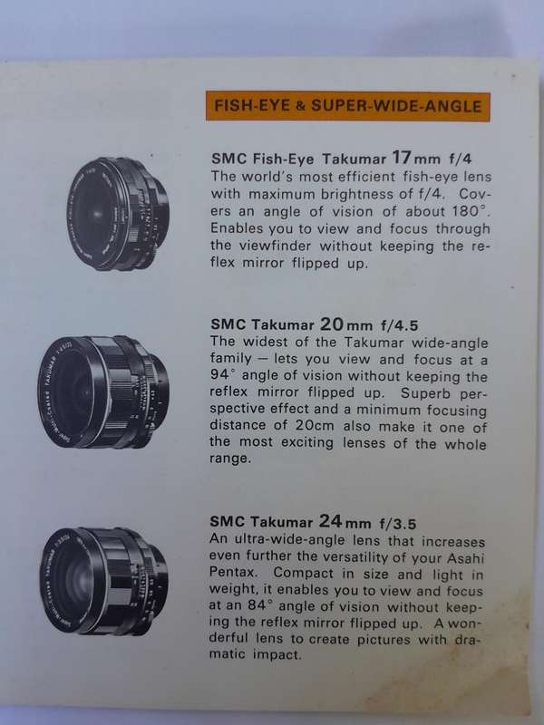 ASAHI PENTAX - Complete System of Photography and SP1000 Camera owners manual.
